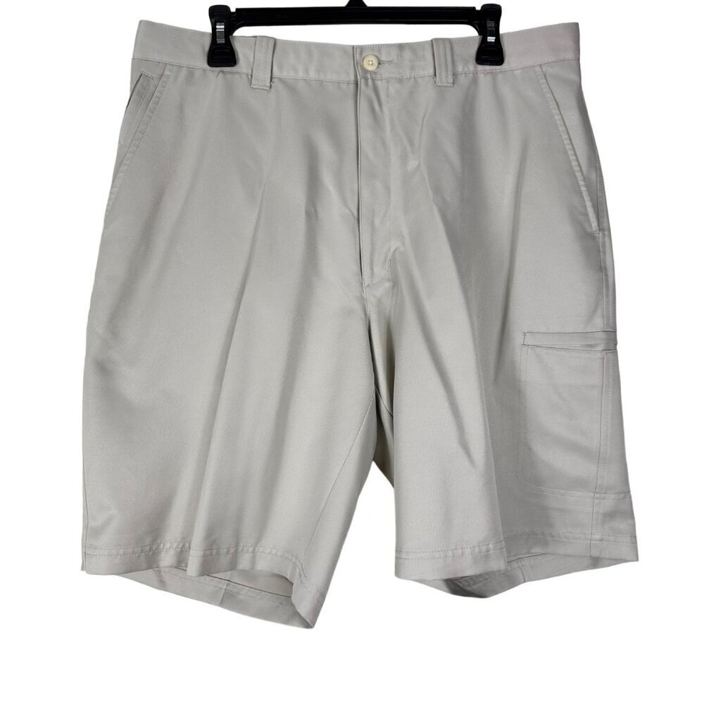 PGA Tour Men's Light Beige Golf Shorts Size 36‎ Zip Fly Pockets
